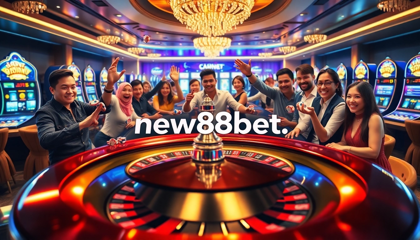 Playing exciting games at https://new88bet.us/ with vibrant roulette and poker chips enhancing the casino experience.